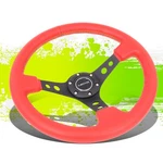 Nrg ST-006RR-YS 350MM 3"DEEP Dish 3-SPOKE Red Leather Grip Racing Steering Wheel. Fixed Price $124.20.
