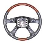 Chevrolet 03-06 Tahoe Suburban Yukon Steering Wheel Pewter Gray Leather Wood. Fixed Price $299.99.