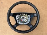Leather Steering Wheel Grey Gray 400MM Fits 92-99 Mercedes R129 W140 W124 W201. Fixed Price $140.00.