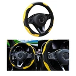 Steering Wheel Cover, 15 Inch Carbon Microfiber Pu Leather Elastic .... Fixed Price $14.45.