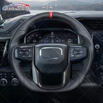 Full Leather Steering Wheel With Heated For Gmc Sierra 1500 AT4 Denali 2022-2025. Fixed Price $269.00.