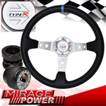 Hub For 93-97 Del Sol + Deep Dish Black Steering Wheel Silver Center Extender. Fixed Price $55.99.