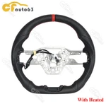 Full Leather Steering Wheel With Heated Red Fit Ford Mustang S650 Gt 2024+. Fixed Price $249.00.