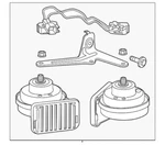 Oem New 15-19 Gm Chevrolet Cadillac Escalade Silverado Sierra Dual Horn 84377259. Fixed Price $51.13.