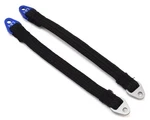 Hot Racing 115MM Suspension Travel Limit Straps (2) (blue/silver). Fixed Price $6.88.