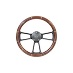 STRF8BW160-69 Brothers Trucks Custom Steering Wheels Black / Wood Bowtie. Fixed Price $322.95.