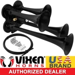Vixen Horns Train Air 4 Trumpets Black For Truck/car/suv Loud Sound Db 12V. Fixed Price $70.17.