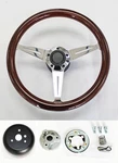 78-91 Ford Bronco F100 F150 F250 Mahogany Wood Steering Wheel Black Line 15". Fixed Price $239.96.