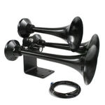 Black Air Triple Trumpet All Metal Horns - Ssm Kong Truck Rv Train. Fixed Price $140.00.