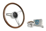 15" Polished Walnut Wood Steering Wheel W/ Horn 1984-2004 Ford Mustang. Fixed Price $449.99.