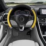 Rgoaanc Bling Soft Leather Steering Wheel 14.5INCH-15INCH/37CM-38CM, Yellow. Fixed Price $14.49.