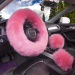 Yontree Cute Fluffy Steering Wheel Covers For Long Hair, Pink. Fixed Price $22.90.