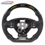 Real Carbon Fiber Led Steering Wheel Black Leather For Corvette C7 Chevrolet 14+. Fixed Price $474.05.