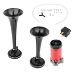 Train Air Horn Compressor Kit Loud Car Truck Boat Dual Trumpet 12V 130DB Black. Fixed Price $19.39.