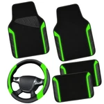 Car Pass Leather Steering Wheel Cover And Waterproof Black Fluorescence Green. Fixed Price $49.01.