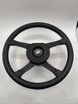 Vtg Bmw Momo Sigma 380MM 4 Spoke Steering Wheel Prod. 08/1979 - W/ Adapter. Fixed Price $999.95.