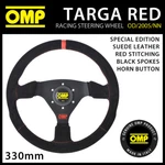 Omp Targa Steering Wheel Suede Leather 330MM Red Trim & Logo! Special Edition!. Fixed Price $268.05.