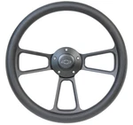 Steering Wheel 14 Inch Black Aluminum Vinyl Wrap Chevy Horn Button 5-BOLT. Fixed Price $259.99.