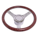 14" Steering Wheel Kit Banjo Style 9-HOLE Hot Rod Classic Gmc Walnut Chrome. Fixed Price $169.95.