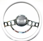 Hot Rod Street Rat Billet & White Steering Wheel 4 Flaming River Column. Fixed Price $171.46.