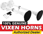 Loud Dual Trumpet Marine Grade/boat Stainless Steel Air Horn W/covers 12V White. Fixed Price $107.47.