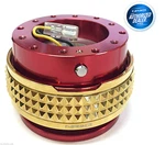 Nrg Steering Wheel Quick Release Gen 2.1 Red Body / Gold Pyramid SRK-210RD-CG. Fixed Price $139.00.