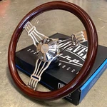 15" Dark Real Wood Chrome Banjo Steering Wheel And Horn Truck Chevy Gmc Nova C10. Fixed Price $167.38.