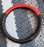 Black Red Steering Wheel Cover For Car Truck Van Suv Universal. Fixed Price $9.99.