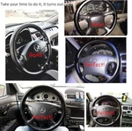 Bmlei Universal Car Steering Wheel Cover With Top Genuine Leather, Anti-slip. Fixed Price $19.95.