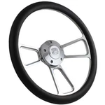 Forever Sharp 14" Polished Billet Muscle 5 Bolt Steering Wheel With Black. Fixed Price $170.99.