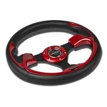 Nrg Reinforced 320MM 3-SPOKE Black Leather Red Trim Insert Sport Steering Wheel. Fixed Price $134.00.