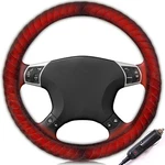 Car Heated Steering Wheel Cover Tangle Free Hand Warmer Universal Fit 12V. Fixed Price $34.99.