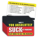 Cdxhome Bad Parking Cards - 100PCS You Absolutely Suck At 3.5'' 2'', Red. Fixed Price $9.11.