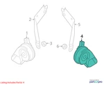 Volkswagen 2011-2017 Touareg Low Note Horn 7P6951221A. Fixed Price $104.99.