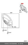 Original Button Assy Horn, 4513036090B1 For Toyota 45130-36090-B1. Fixed Price $49.76.