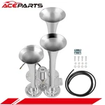 Loud 150DB Chrome Plated 4 Horn Kit Quad Trumpet Air Semi Truck Boat Rv. Fixed Price $36.62.