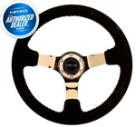New Nrg Race Series Steering Wheel Black Premium Suede Gold Spokes RST-036GD-S. Fixed Price $1198.00.