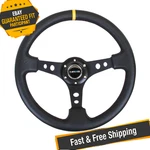 Nrg Innovations RST-006BK-Y 350MM 3" Dish Deep Reinforced Steering Wheel. Fixed Price $147.40.