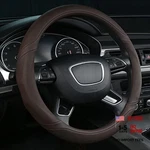 Alemodr Leather Steering Wheel Cover Universal 15 Inch Brown. Fixed Price $35.63.