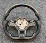 Real Carbon Fiber Steering Wheel For Vw Golf MK7.5 Blue-line Gti 15-20. Fixed Price $269.69.