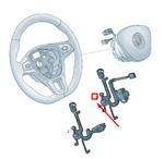 New Volkswagen T-roc A11 Steering Wheel Cable Harness 5TA971584. Fixed Price $130.90.