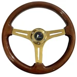 14" Wood Grain Steering Wheel 6 Bolts 1.75" Dish Gold Chrome Spoke Fit For Acura. Fixed Price $69.99.