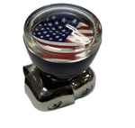 Automann Steering Wheel Spinner Knob With Us Flag Silver. Fixed Price $26.63.