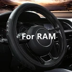 Leather Steering Wheel Cover For Dodge Ram 1500 2500 3500, 15.5-16 Black. Fixed Price $33.11.