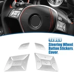 Car Steering Wheel Button Sticker For Benz Class 13-15 Silver Tone (set Of 12). Fixed Price $17.99.