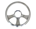 Billet Specialties 30765 - Half Wrap Steering Wheel Only Chicayne 14". Fixed Price $350.95.
