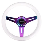 3-SPOKE Classic White Wood Grain Steering Wheel Neo Chrome Spokes. Fixed Price $147.79.
