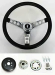 Grant 1965-1969 Ford Mustang Steering Wheel Black Grip 13 1/2" Chrome Spokes. Fixed Price $119.92.