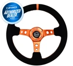 New Nrg Deep Dish Steering Wheel Black Suede Orange Center Mark RST-006S-OR. Fixed Price $147.40.
