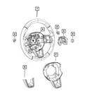 Genuine Mopar Steering Wheel 7JM50LR5AA. Fixed Price $380.39.